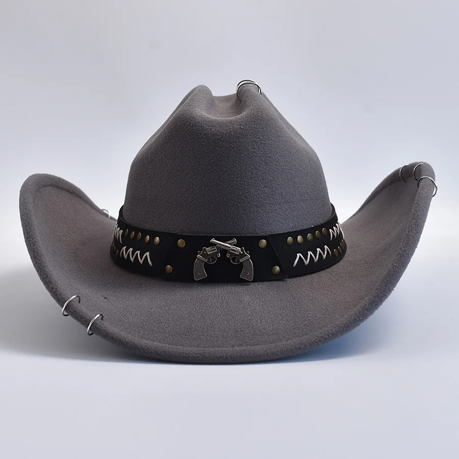 Vintage Western Style Cowboy Hat for Men\'s Women Gentleman Lady Jazz Cowgirl Hat Cosplay Party Play Dress Hats