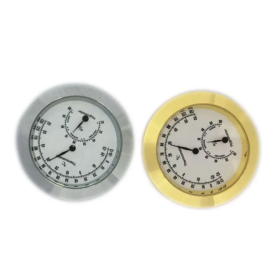 Temperature and humidity meter pointer stainless steel case German movement temperature and humidity meter