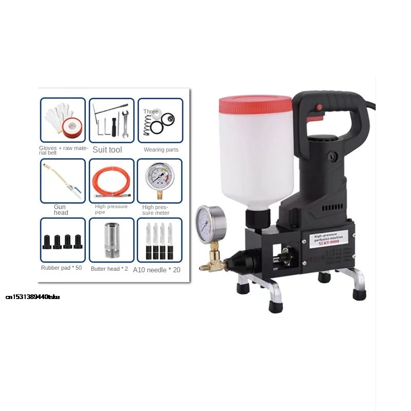 

Discount1100W High Pressure Epoxy Grouting Machine 220V Epoxy/polyurethane Foam Injection Pump Crack Repair and PNEW