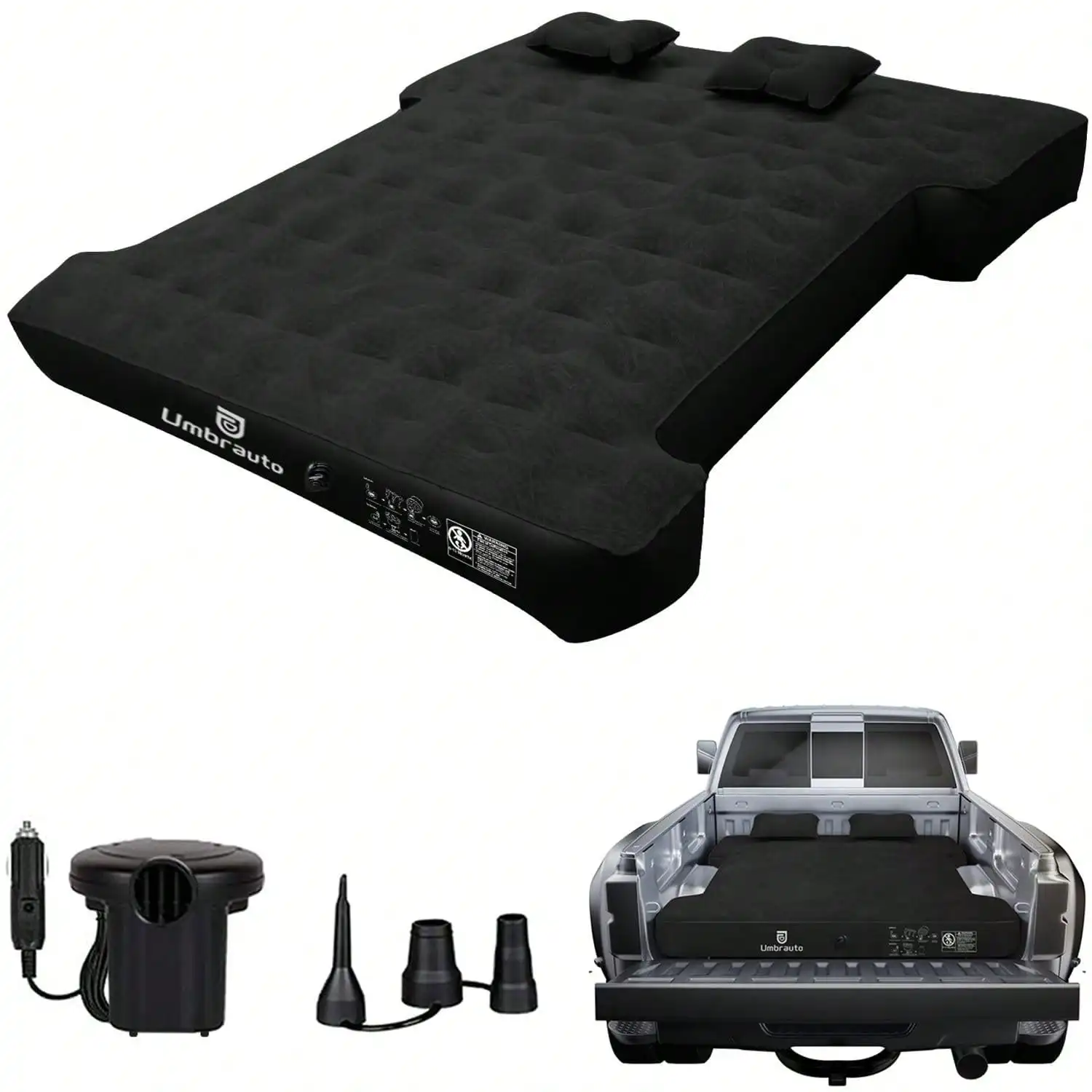

Inflatable Truck Bed Air Mattress For 6'-6.5' Full Size Mid-Size Short Truck Bed Pickup Camping Air Mattress Blow Up Pick Up Tru