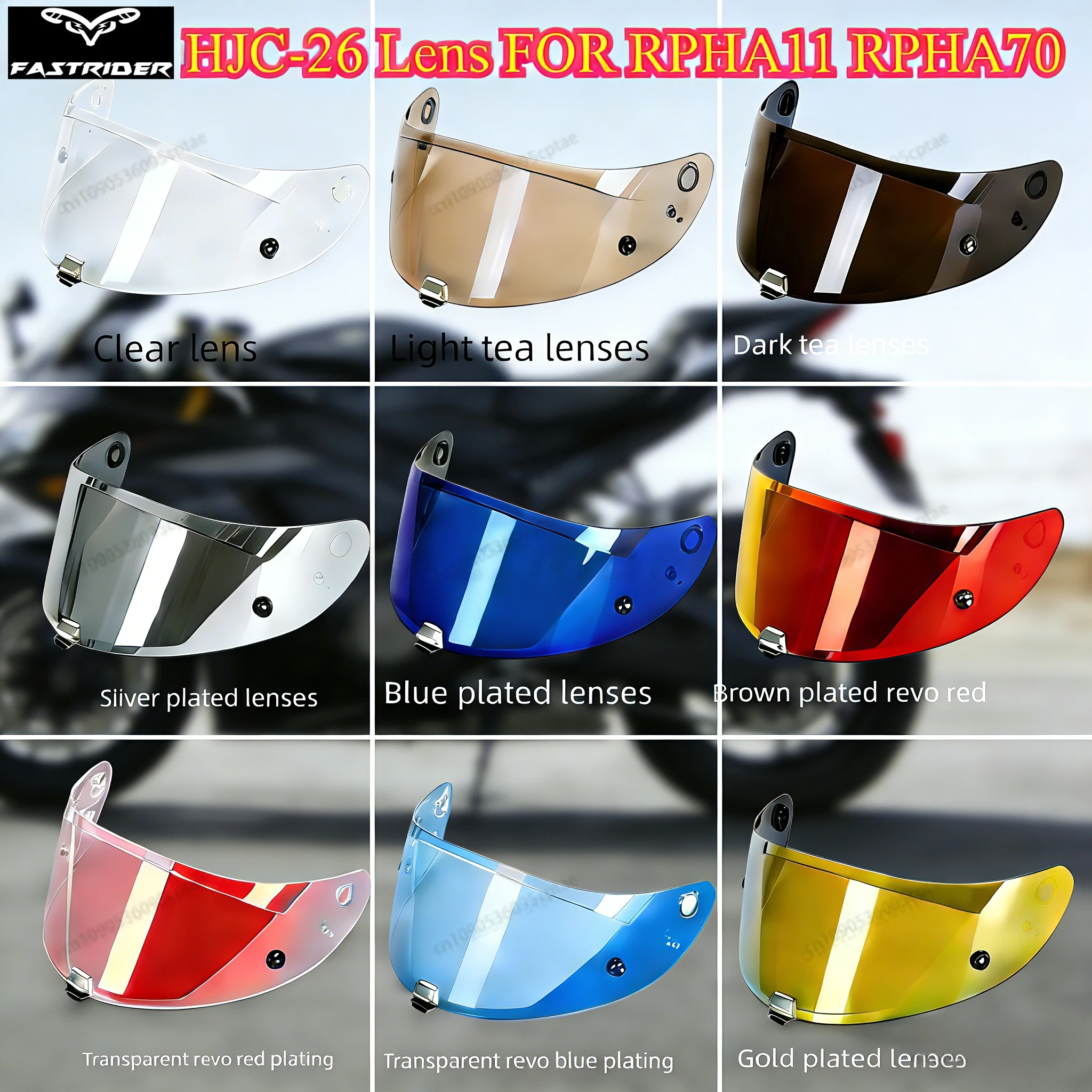 HJ-26 Helmet Visor Lens for HJC RPHA 11 & RPHA 70 Casco Moto Windshield Capacete De Moto Shield Motorcycle Accessories