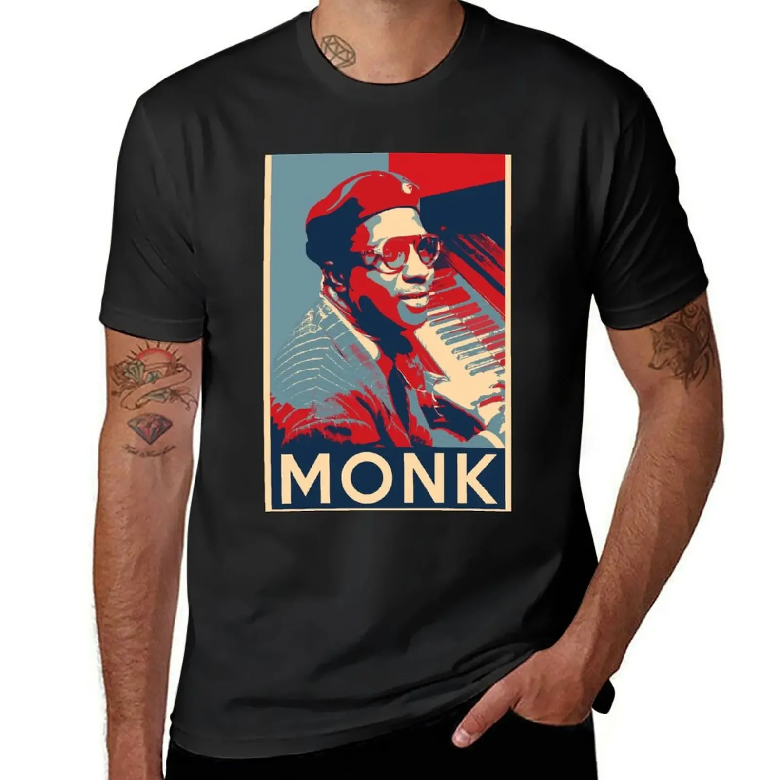 

Thelonious Monk Hope Poster - Sizes of Jazz History T-Shirt Luxury man luxury t-shirt Clothing croswit shirt man tshirts for men