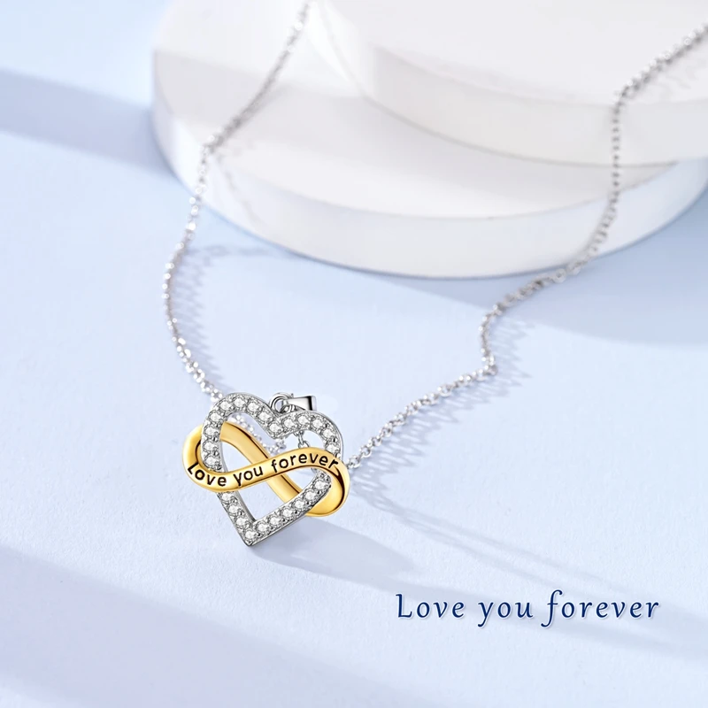 925 Sterling Silver Necklace Original Firefly Heart Four Leaf Clover Dangle Necklace Fit Women Birthday Anniversary Jewelry Gift