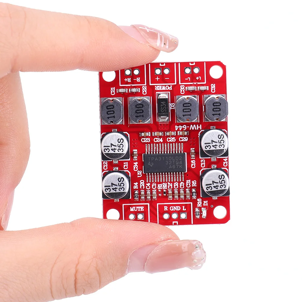 TPA3110 стерео усилитель динамика «сделай сам», 2 канала, 15 Вт + 15 Вт, плата усилителя мощности, дизайн электроники для динамика 4-10 Ом