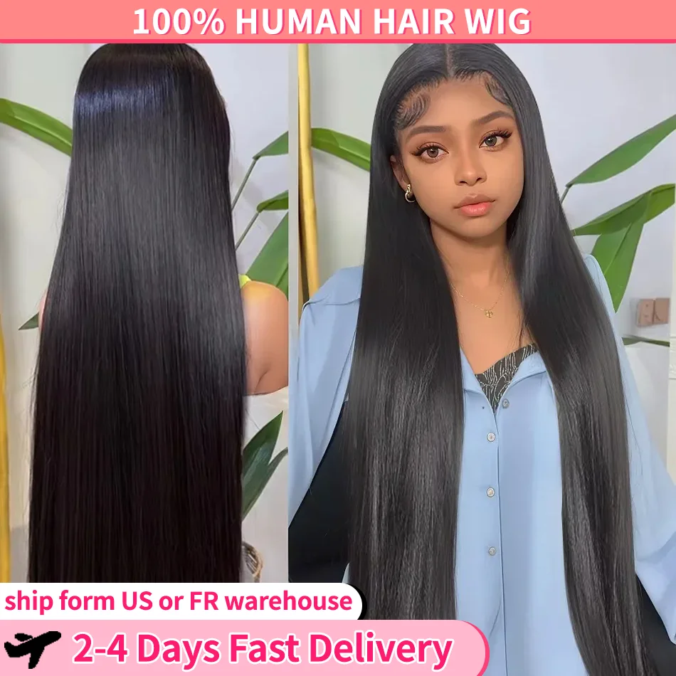 MYLOCKME Straight Human Hair Lace Front Wigs 4X4 Lace Closure Wig For Women 13x4 13x6 Lace Frontal Wig Indian Remy For Women