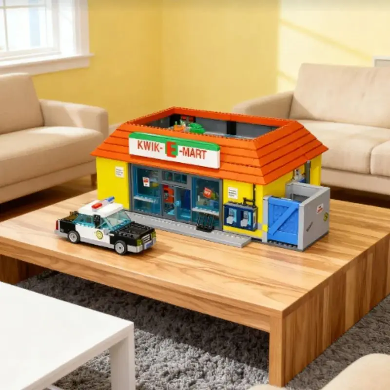 

2179pcs The Kwik E Mart Store Virginia Simpsons Convenience Supermarket 71016 Building Block Model Toy Birthday Christmas Gifts