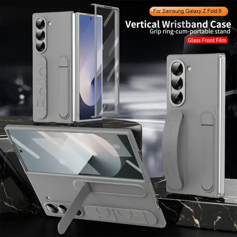 Lyxigt armbandsfodral med osynlig fäste för Samsung Galaxy Z Fold 6 5 4 3 7 fold6 Handledsrem Vikbart stativ Silikonfodral 8 best sales Samsung Z Fold 4-fodral - №2