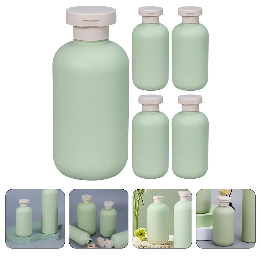5 pz Avocado Bottiglia di Gel Doccia 200 Ml Riutilizzabile A Prova di Perdite Dispenser di Shampoo Da Viaggio Bottiglie di Balsamo Riutilizzabile Sapone Lozione