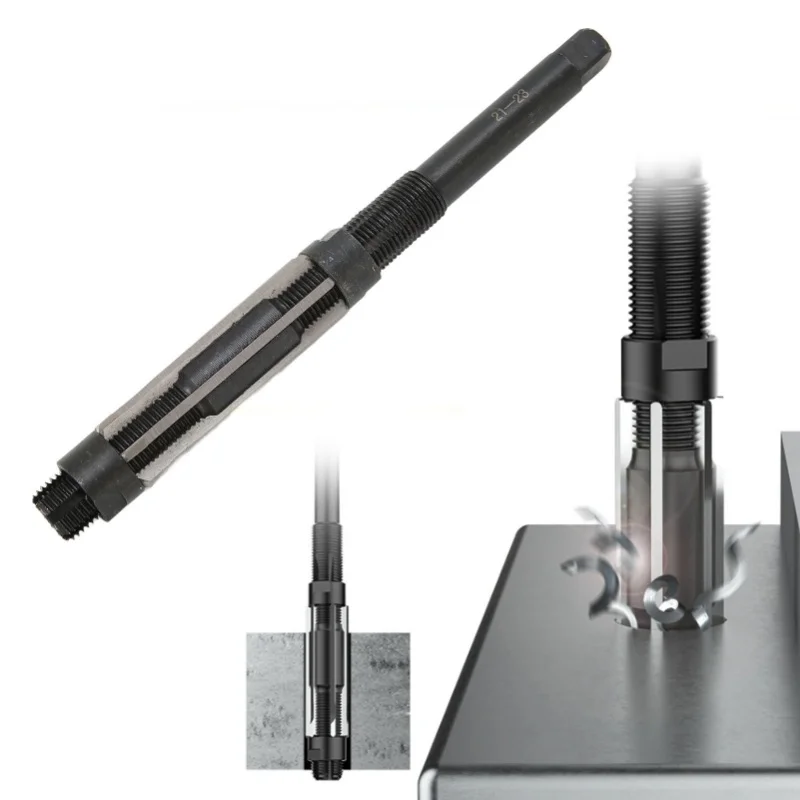 調整可能なリーマーハンドチャックツール、6枚刃、長さ64mm、9SiCr鋼、調整範囲21～23mm