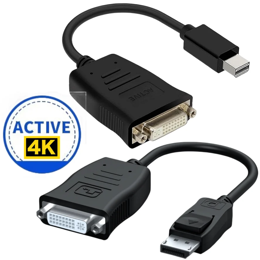 Active Mini Displayport to DVI Cable 4K Display port  Mini DP to DVI multi-screen ATI Eyefinity Converter Adapter For Video HDTV