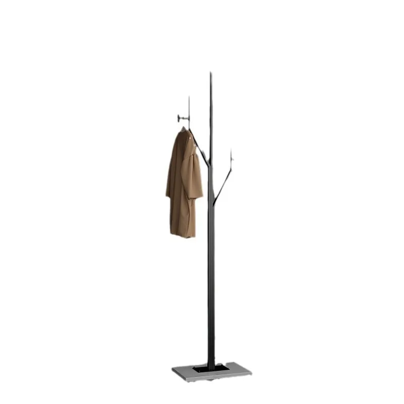 

Light luxury hanger hanger floor bedroom household wrought iron clothes hanger entrance vertical simple coat rack