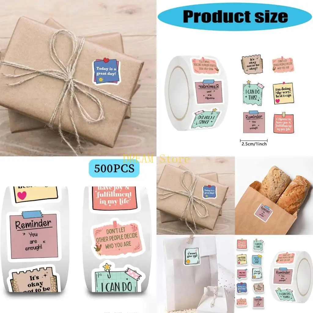 500Counts Inspirational Quote Sticker Water Resistant Aesthetic Sticker for Scrapbook Notebook Water Bottle Phone Case best sale