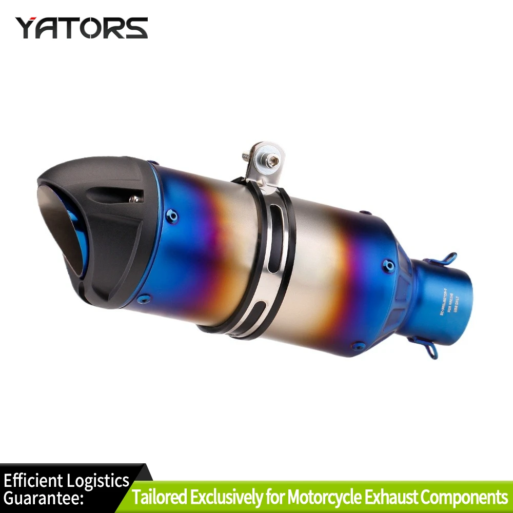 

51mm Universal S-project Motorcycle Exhaust Muffler Pipe Moto Racing for MT07 MT09 z900 z400 ninja400 gsx250 gsx750