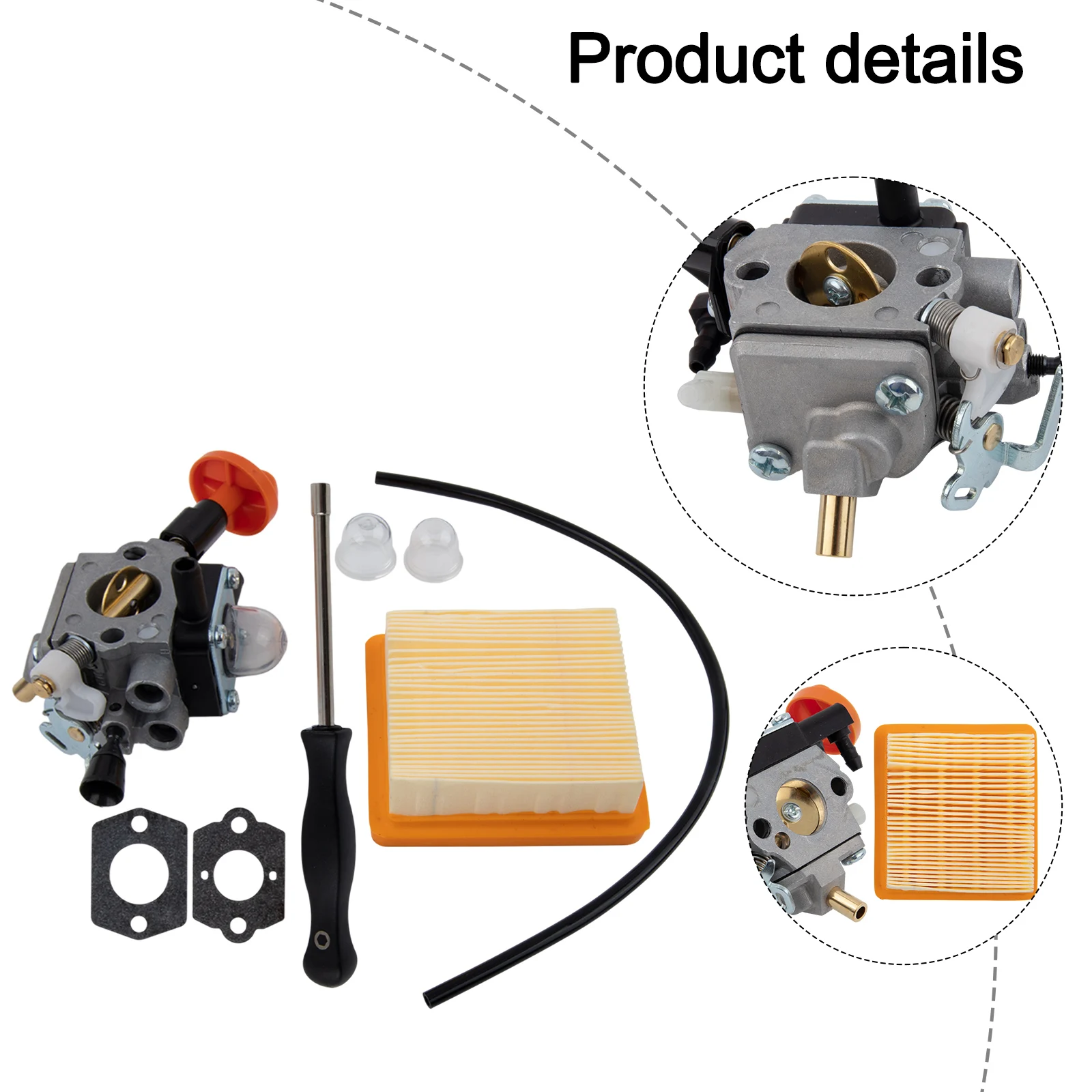 Carburettor Kit With Air Filter For FS131 FS311 KM131 HT131 Brush Trimmer Replaces 4180-120-0617 Garden Grass Cutting Engine Rep