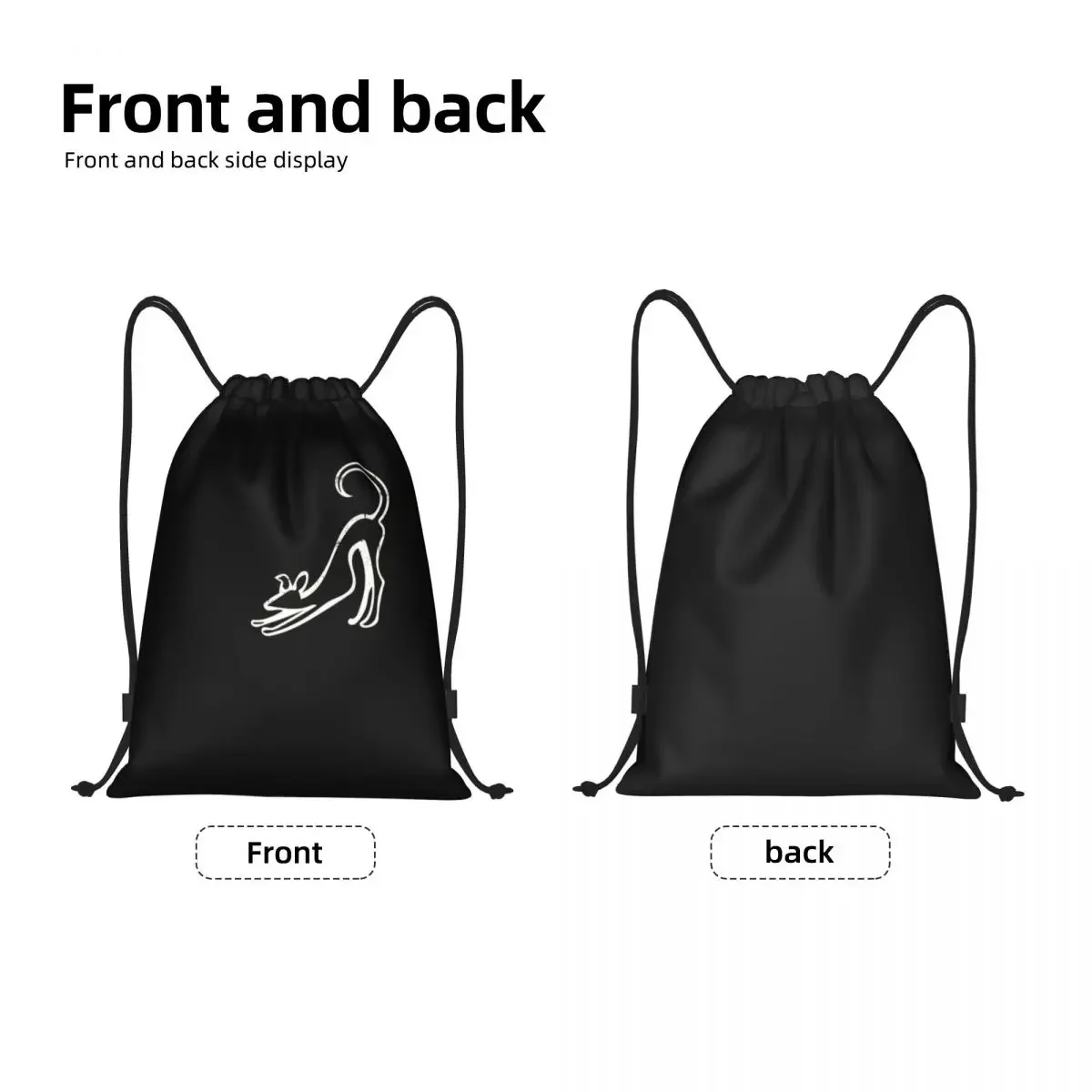 Custom Vintage Greyhound Pounce Drawstring Bags Men Women Lightweight Whippet Sighthound Dog Sports Gym Storage Backpack