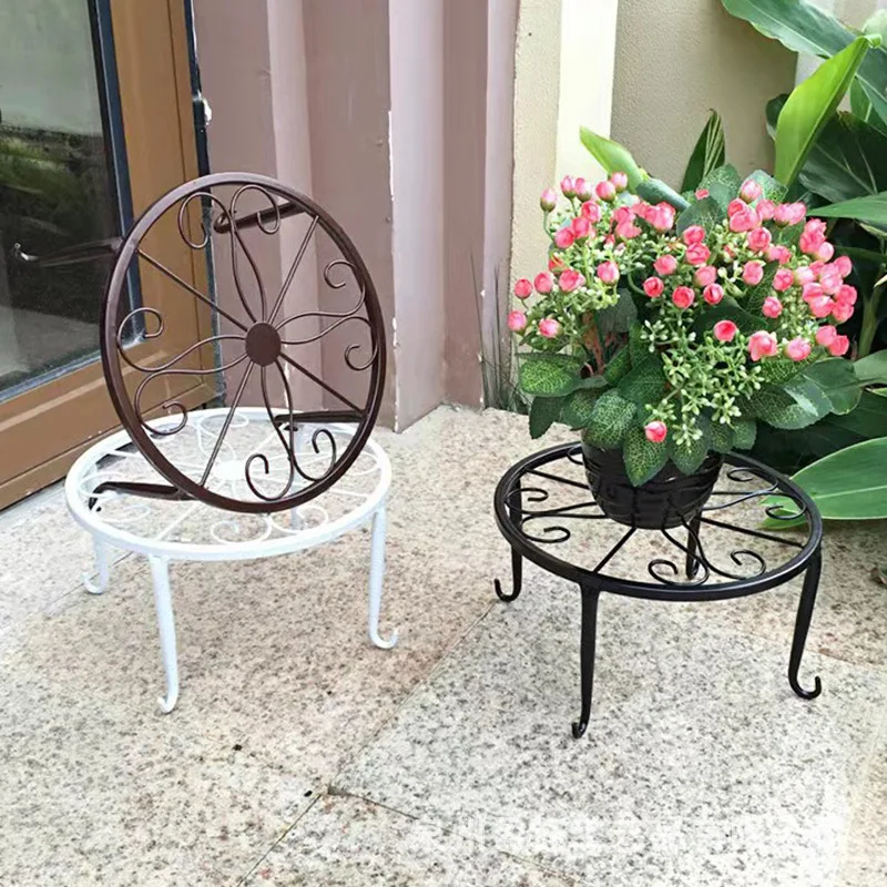 Metal Potted Plant Stands Duty Rustproof Iron Round Flower Pot Stands Indoor Outdoor Plant Holder Support Rack Plant Stand Rack