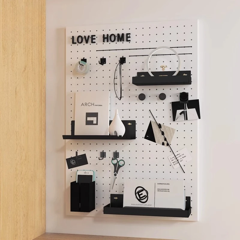 

Loading space White wrought iron hole plate Iron plate No punching wall Desk office