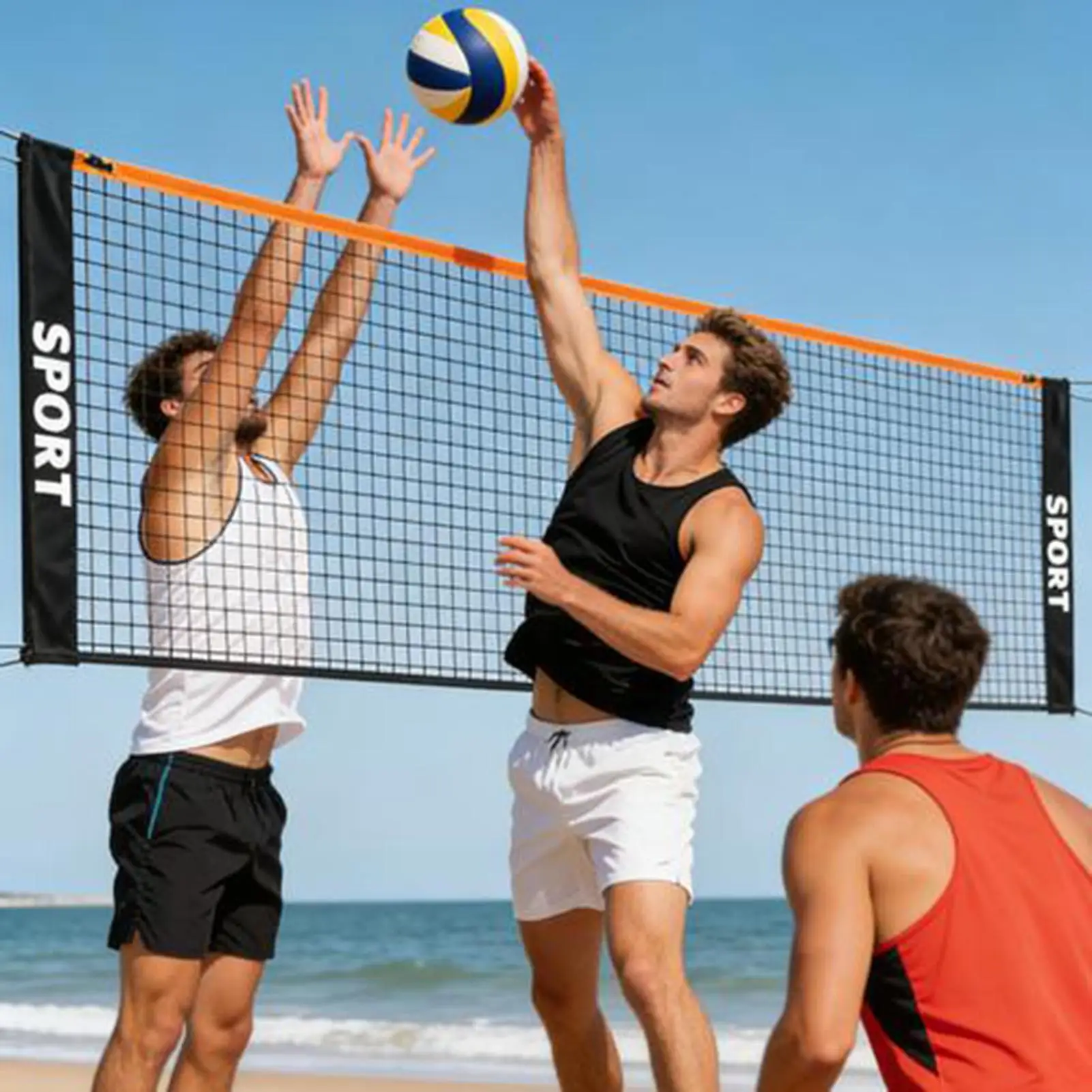 Volleyball Net For Backyard Portable Sport Training Mesh Replacement Multi Sport Volleyball Net For Yard Beach Pool Court Gym
