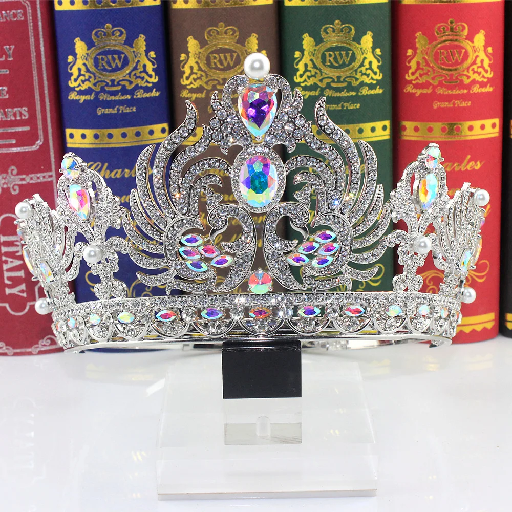 Imagem -04 - Coroa de Cristal Roxo Barroco para Mulheres Tiara de Luxo Cocar de Noiva Jóias de Cabelo Strass Diademas Acessórios de Festa