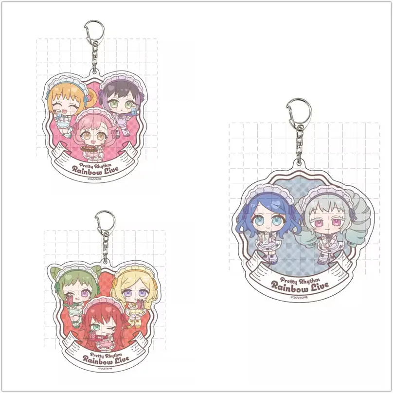 Game Takanashi Otoha Ayase Naru Fukuhara An Amou June Keychain Doll Anime Acrylic Keyring Pendant for Gift