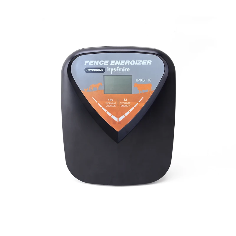 High Shock Waterproof Durable AC 110-240V and DC 12V Battery Powered Dual Electric Fence Energizer Fence Charger With LCD Screen