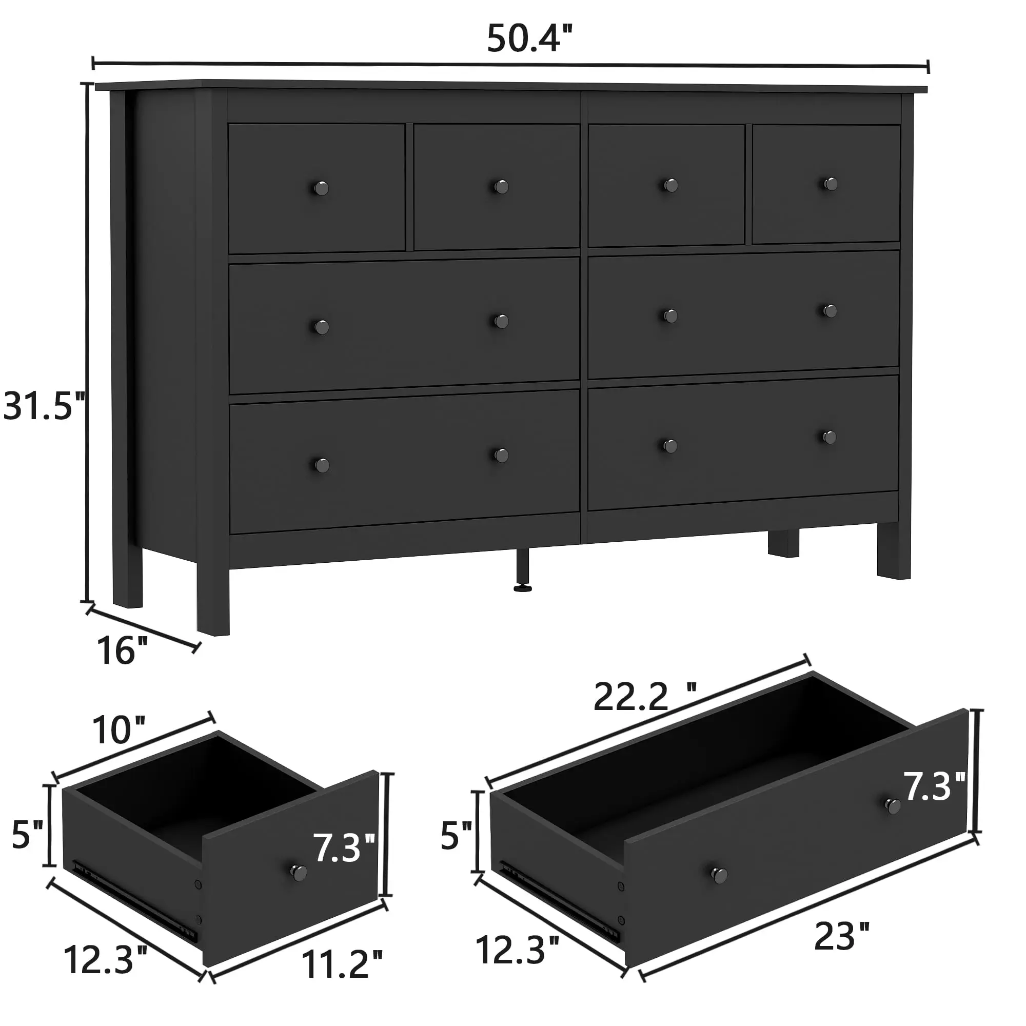 8 Drawer Dresser, 50