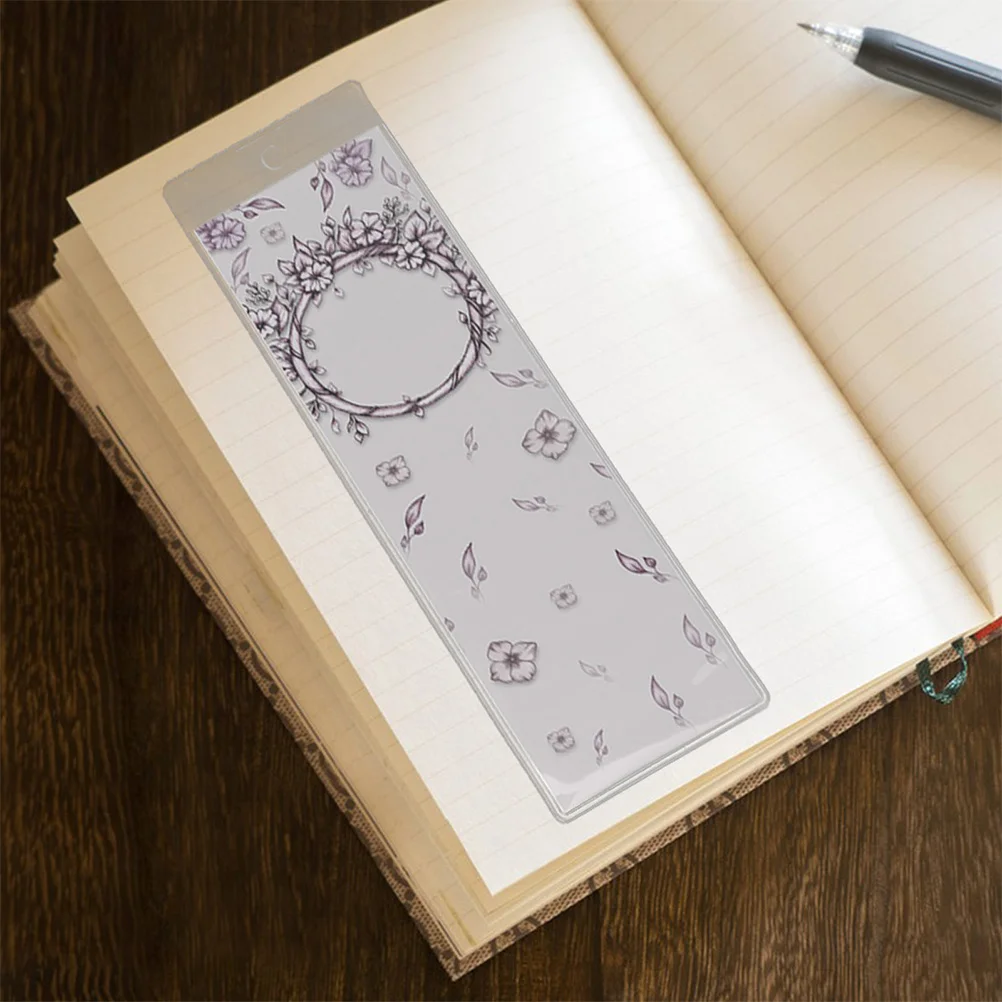 Fundas transparentes para marcapáginas de PVC, fundas de plástico transparentes, soportes protectores ligeros e impermeables para marcapáginas, tira de fotos, 5 uds.