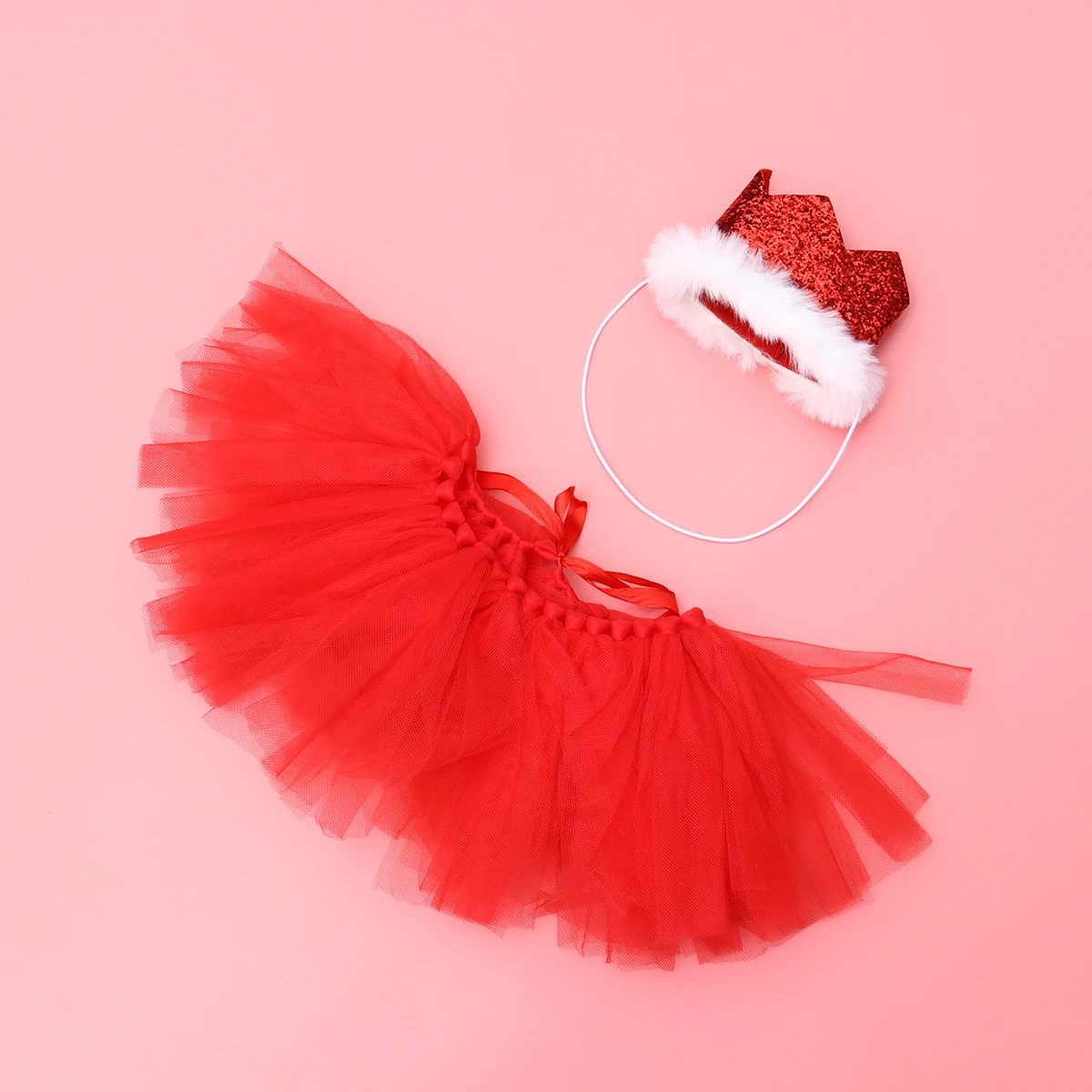 

2Pcs Pet Tutu Skirt Puppy Mesh Dress Dog Clothes Crown Headband Party Outdoor Walking Photo Supplies Pet Tutu Skirt
