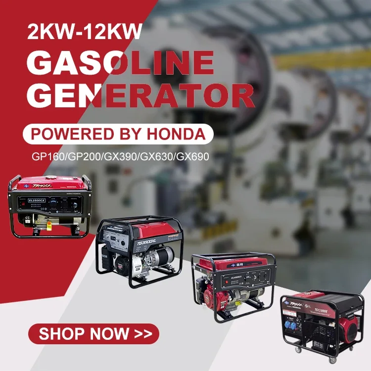 High Power Gasoline Generator 10kW 1/3 Phase Power Electric Generator Powered  GX630 Engine