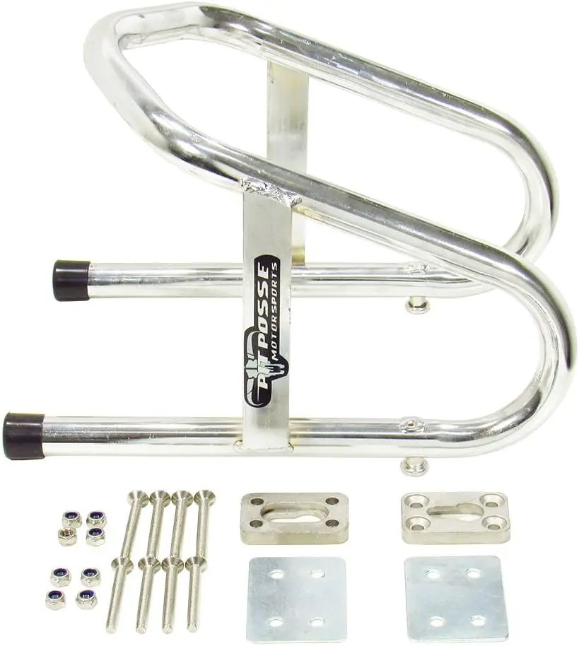 

11-017 Chrome Motorcycle Removable 6 1/2" Wide Wheel Chock Nest Tire Trailer Holder- 5 Year Warranty
