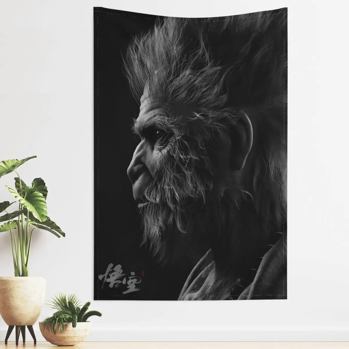 

Black Myth Wukong Monkey King Tapestry Wall Hanging Polyester Tapestry 2024 Game Chinese Fantasy Throw Rug Blanket Decor Tapiz