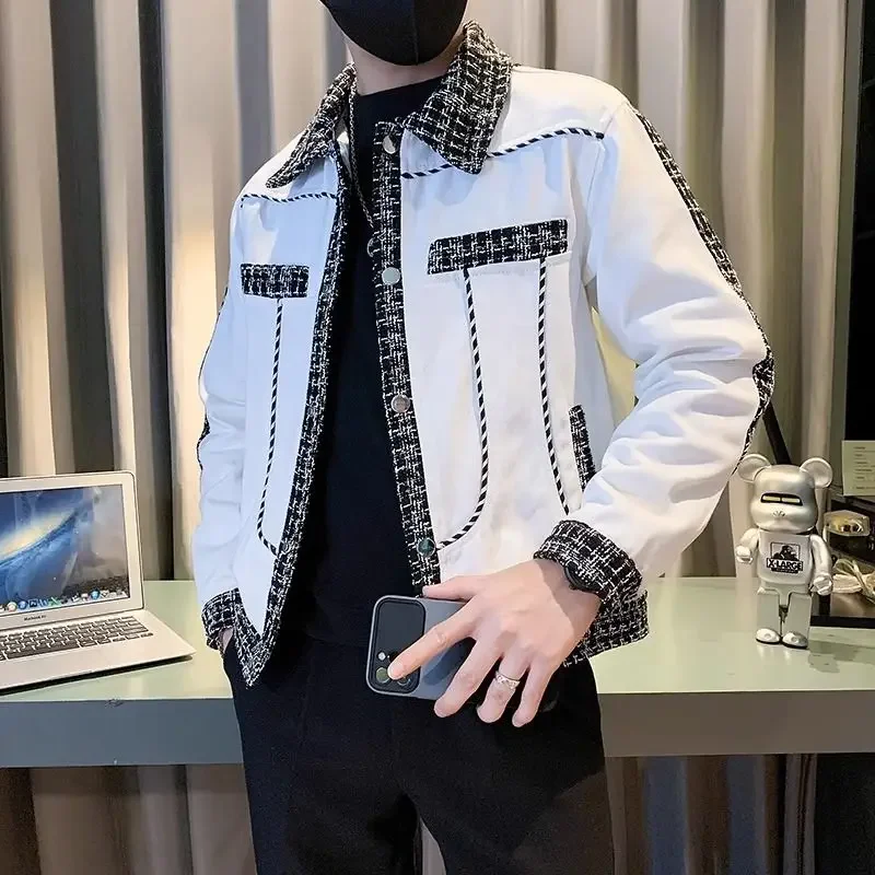 Men's Jackets Black Male Coats Winter Sales Of Splicing Deals New In High Quality Cheap Sale Trendy Korean Reviews Many Stylish