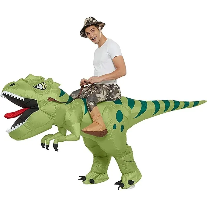 Männer Frauen und Kinder Größe Halloween und Party Kostüm aufblasbare Fahrt auf tanzenden Dinosaurier Kostüm