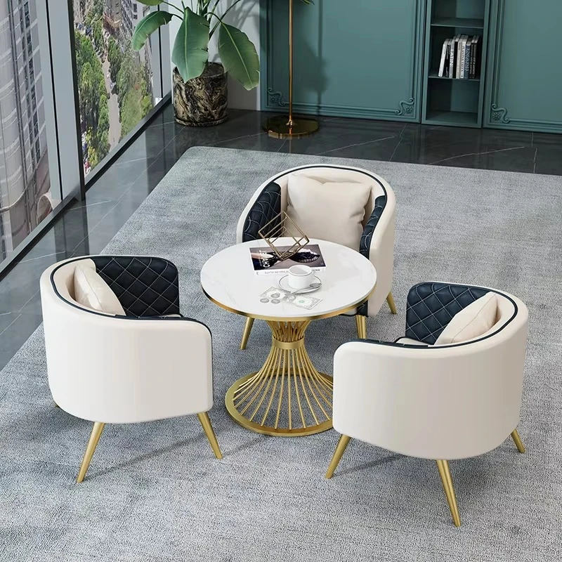 Light luxury modern Nordic sofa chair set, business leisure reception furniture