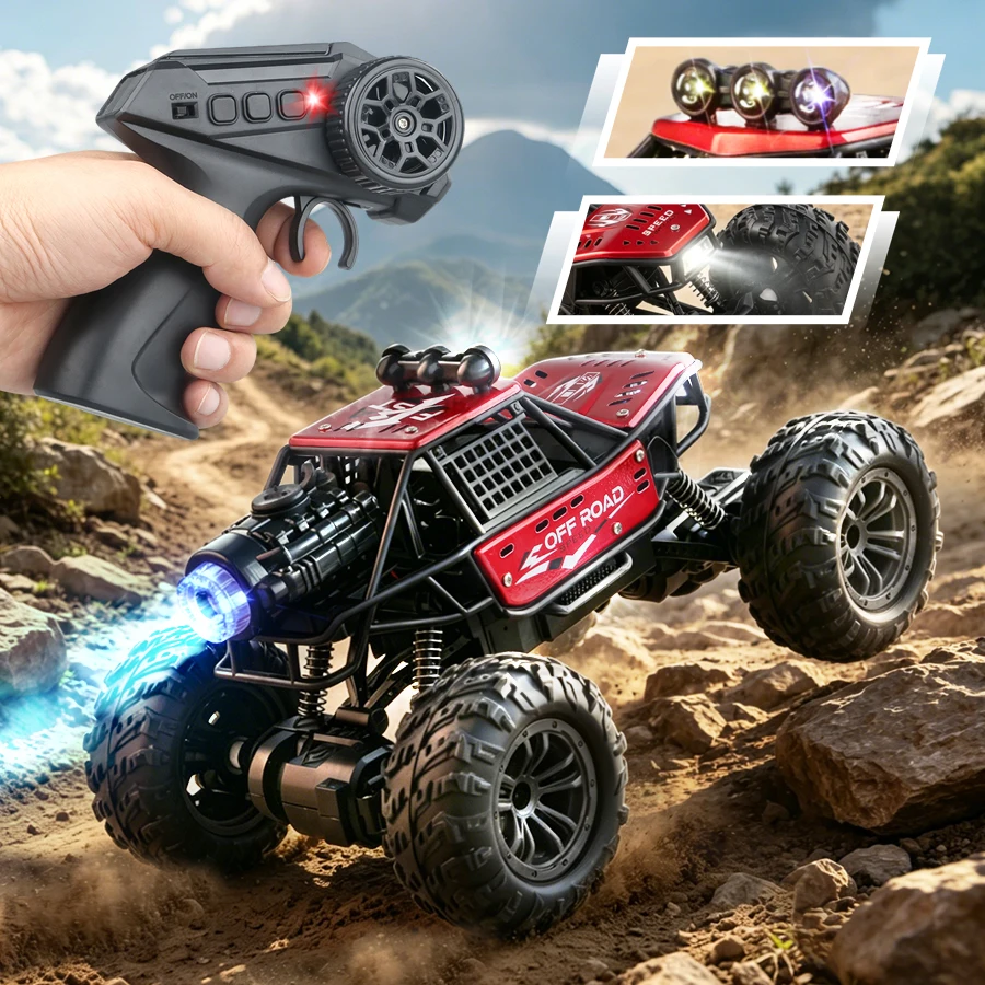 2.4gリモコンオフロード合金車、ショックアブソーバー付き、 - Rc Hobby Grade Car のレビューと価格