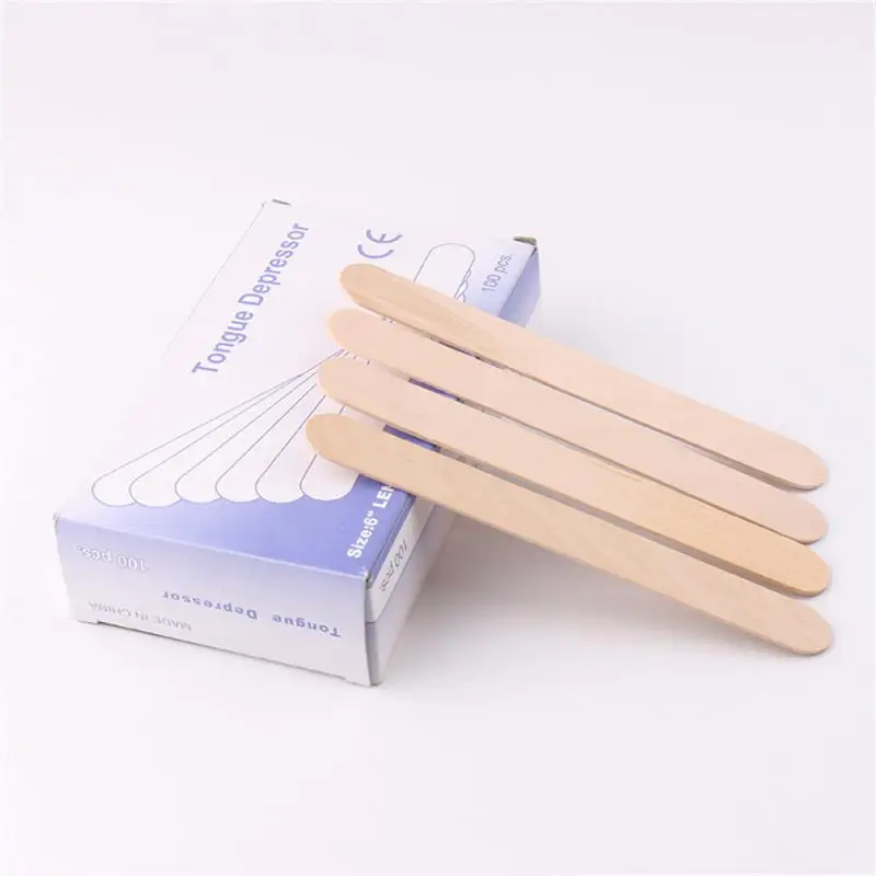 Disposable Wooden Waxing Wax Spatulas Hair Removal Stick Applicators Professional Facial Spa Tongue Depressor Tool