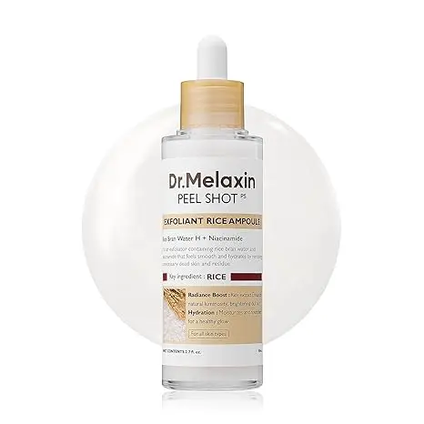ドクターメラキシン-ピールショット-グロウ-ホワイトライス-ピーリングアンプル-ブラックライス-ピーリングアンプル-80ml