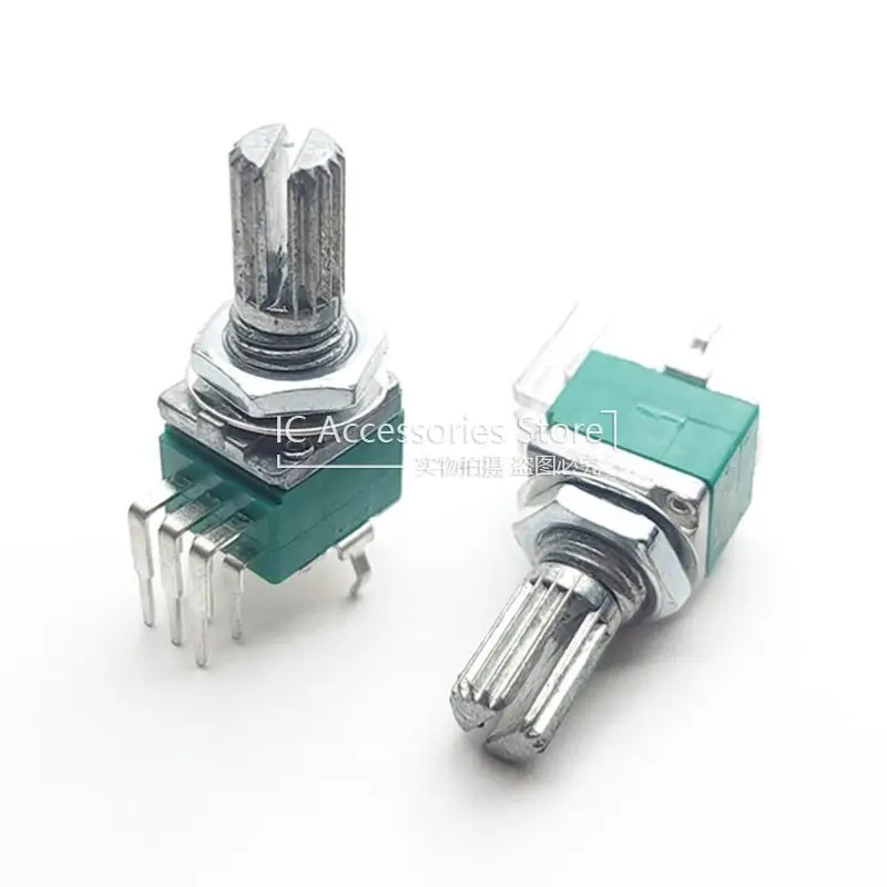 2PCS RK097 Verticale A50K A503 Dubbele Potentiometer 6Pin Volume Aanpassing Bloem As Potentiometer