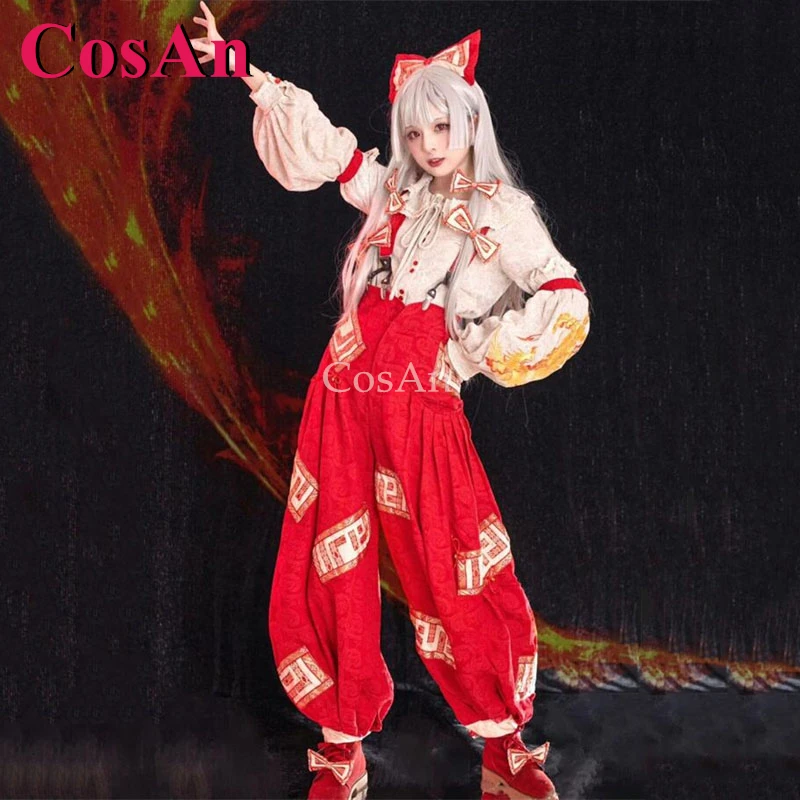 CosAn аниме игра Touhou Project Fujiwara No Mokou костюмы для косплея прекрасная милая униформа Хэллоуин вечерние ролевые игры одежда новая