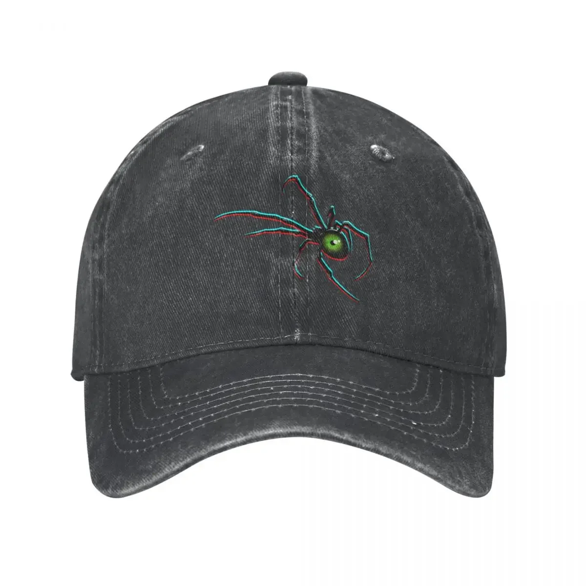 Eyeball Black Widow (Green/Glitch) Cowboy Hat funny hat Men'S Hat Luxury Women'S