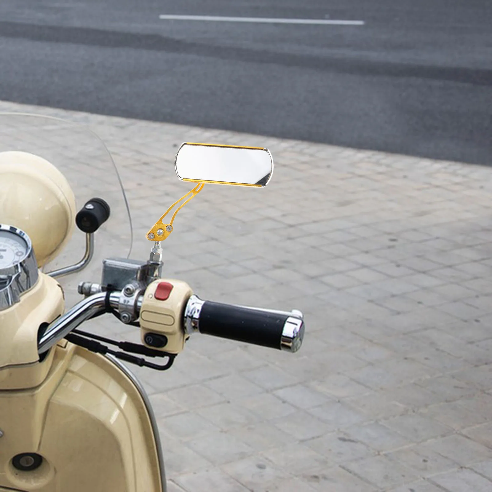 

2Pcs Bike Mirrors Adjustable Rear View Clear Bright Visibility Multifunctional Design Durable Protection Easy Installation