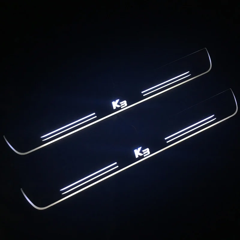 

LED Car Pedal Light Logo Custom For Kia K3 2015-2018 Pathway Welcome Scuff Light Door Moving Step Lamps