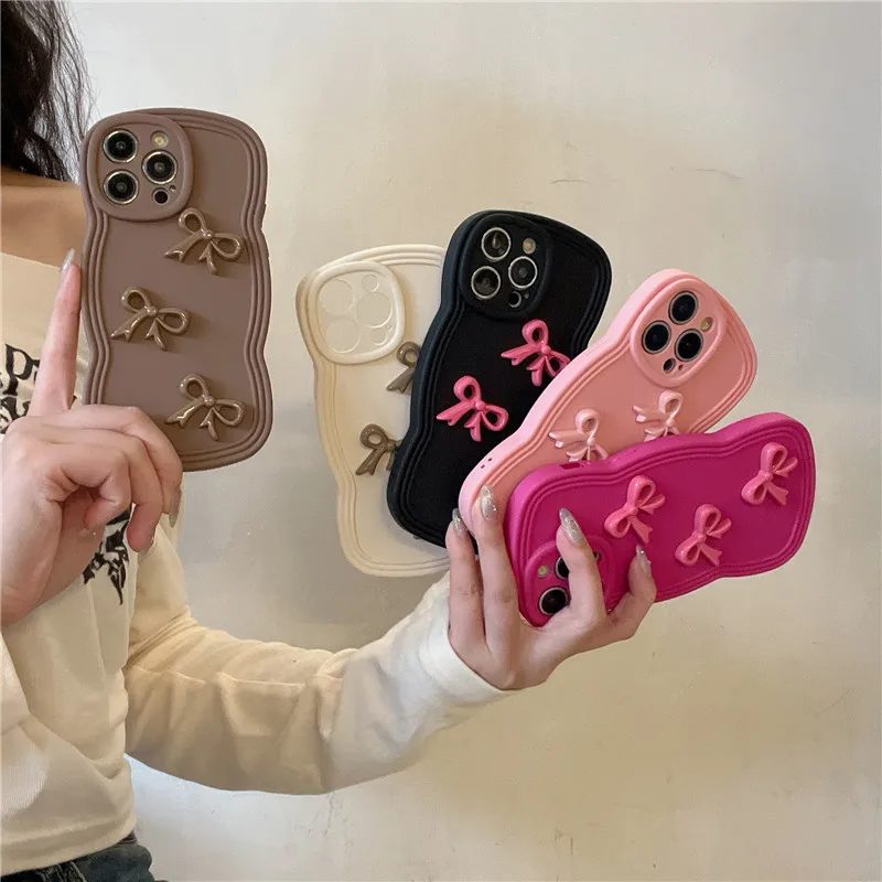 Fashion Bow Phone Case For Huawei P30 Lite p40lite p20pro p50 p60pro nova 11 y9 Prime 2019 Y9S Soft Silicone Candy Cover