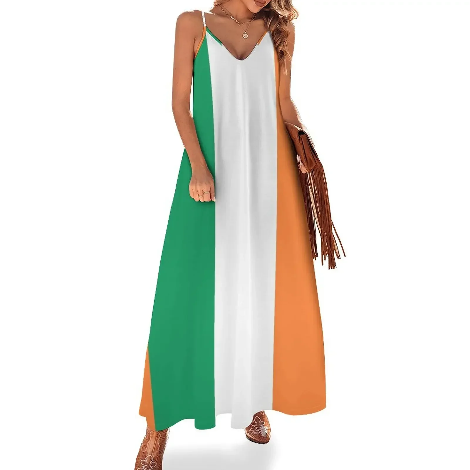 Flag of Ireland (bratach na h?ireann) - Irish Tricolor Flag Sleeveless Dress summer dress womens 2024 Dress