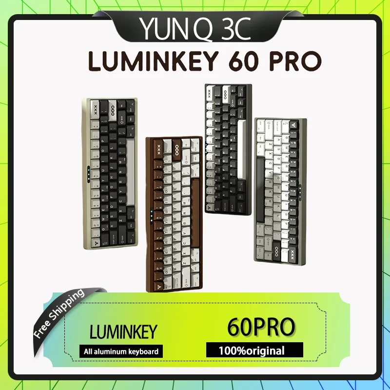 Luminkey 60pro Mechanical Keyboard 3Mode 2.4G Wireless Bluetooth Keyboard Custom Keyboards Luminkey60pro Keyboard Accessories