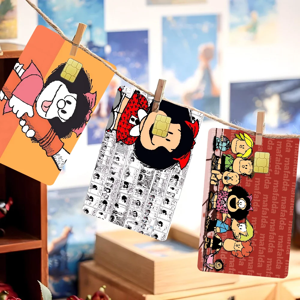

Funny Mafalda Pattern Anime Cartoon Sticker Film Skin For Credit Card Debit Bank Bus Card