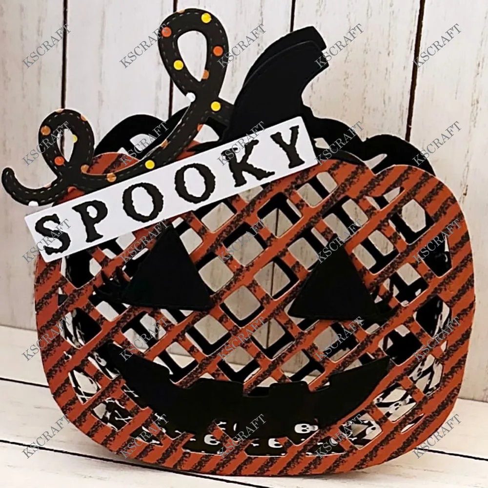 KSCRAFT  Pumpkin Jelly Tote Cutting Dies Stencils for DIY Scrapbooking Decorative Embossing DIY Paper Cards
