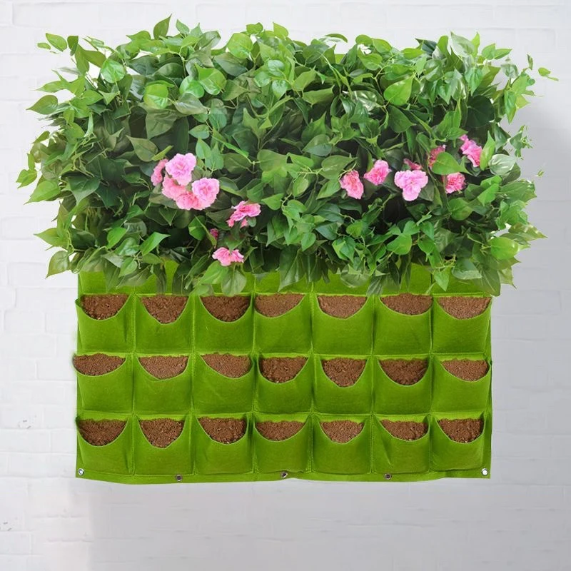 Wall Mounted Planting Bag Wall Planting Flower Pot Garden Planting Pocket Vertical Flower Pot