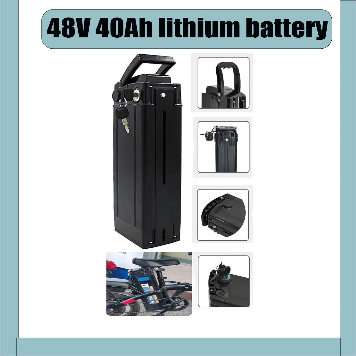 

48V 40AhHigh capacity Li-ium 30AH 21AH 18650 Battery for 1500W 1000W 750W 500W 450W 350W 250W Motor with built-in BMS +charger