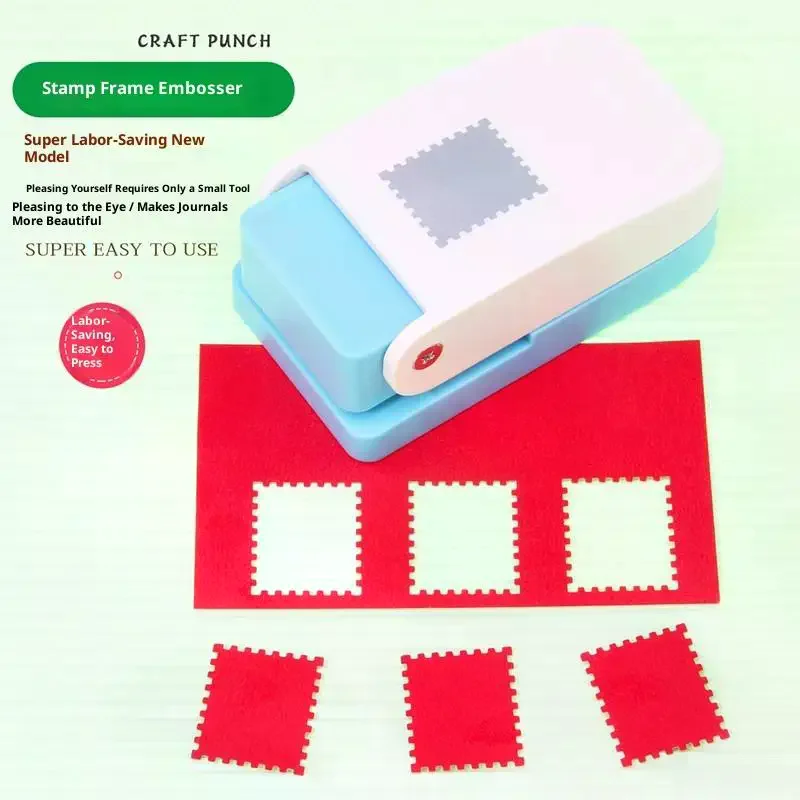 Rectangle Postage Stamp Punch Lever Action Craft Punch For Paper Crafting Scrapbooking Various Materials Punching Tool